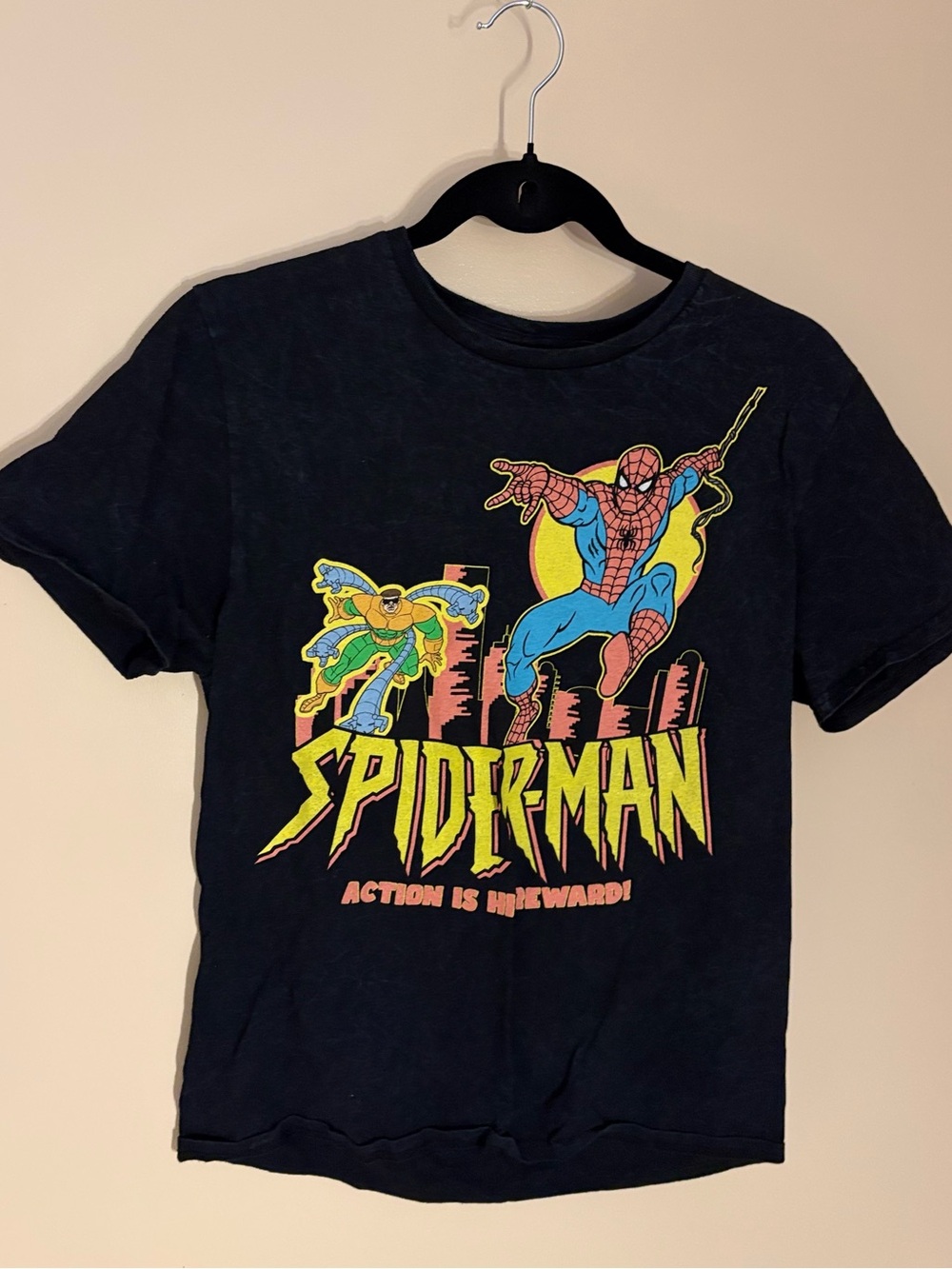 Spider-Man Graphic Tee - Black with Bright Print